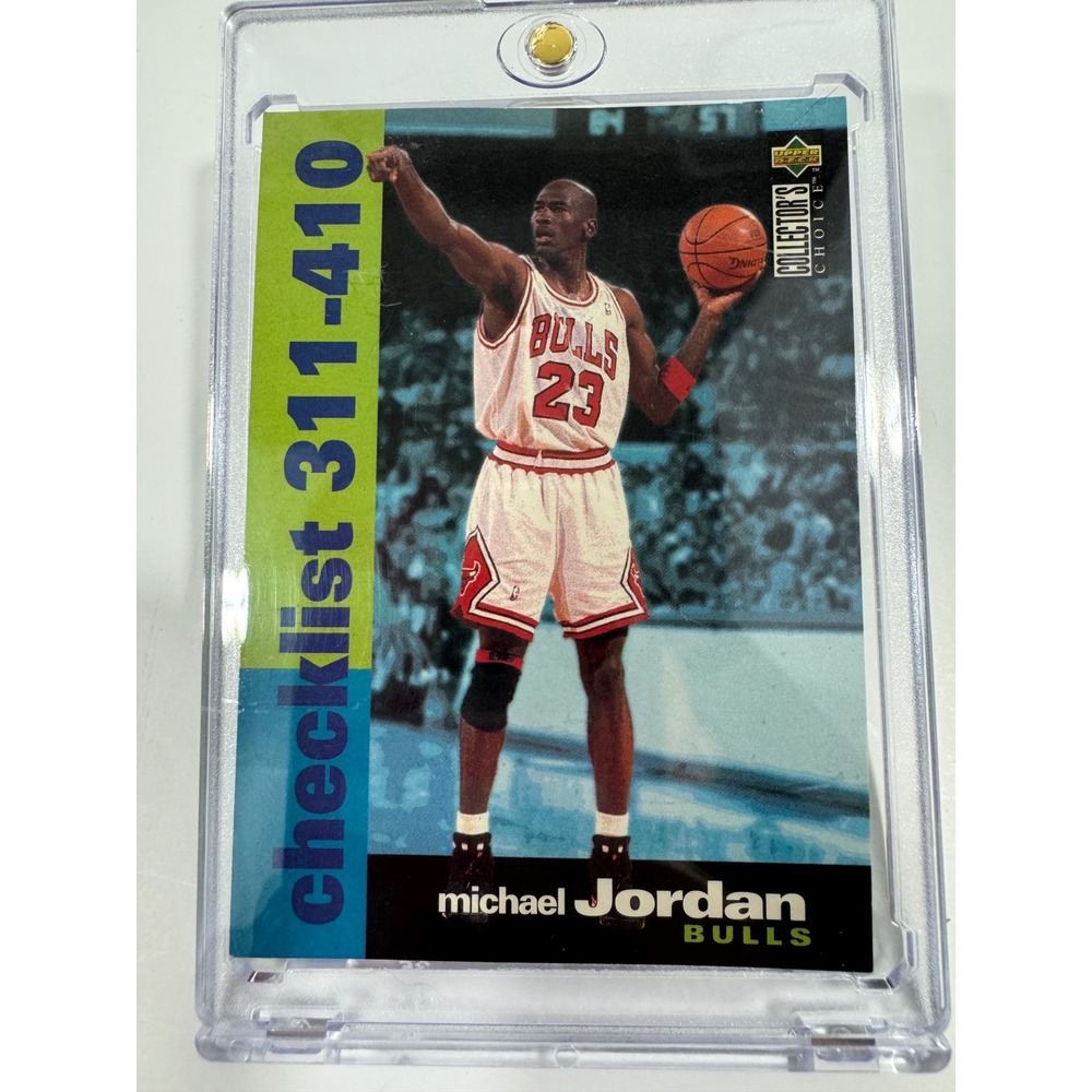 Upper Deck Basketball Card Michael Jordan OS Multi Good 1995 Checklist 410 Bulls